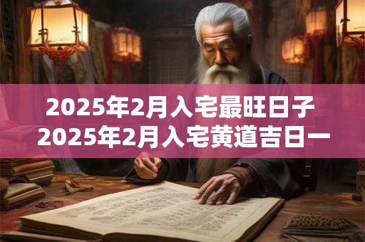 2025年2月入宅最旺日子 2025年2月入宅黄道吉日一览