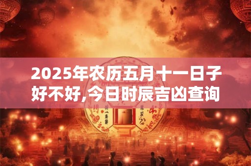 2025年农历五月十一日子好不好,今日时辰吉凶查询
