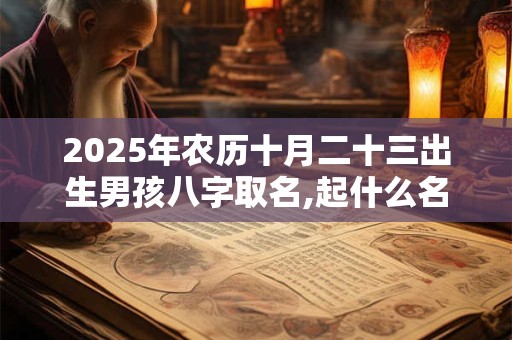 2025年农历十月二十三出生男孩八字取名,起什么名字好