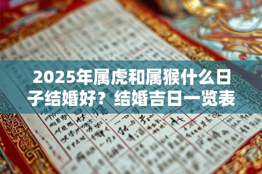 2025年属虎和属猴什么日子结婚好？结婚吉日一览表