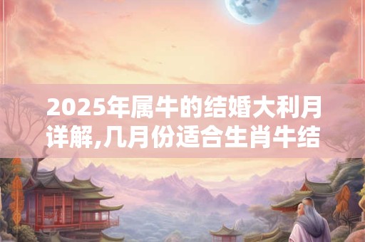 2025年属牛的结婚大利月详解,几月份适合生肖牛结婚