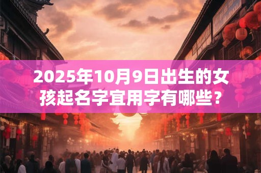 2025年10月9日出生的女孩起名字宜用字有哪些？