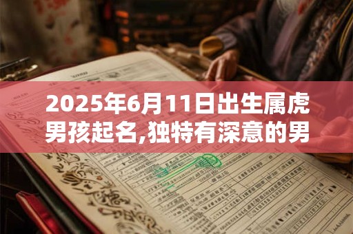 2025年6月11日出生属虎男孩起名,独特有深意的男孩名字