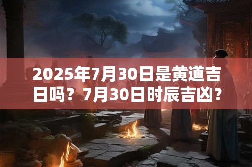 2025年7月30日是黄道吉日吗？7月30日时辰吉凶？