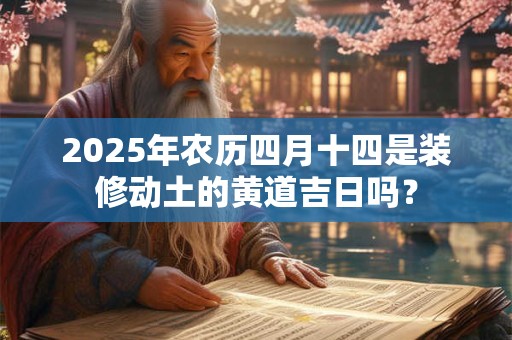 2025年农历四月十四是装修动土的黄道吉日吗？