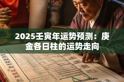2025壬寅年运势预测：庚金各日柱的运势走向