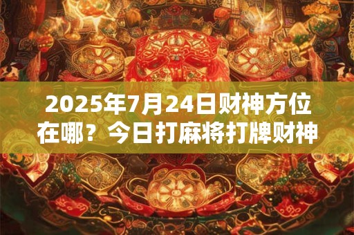 2025年7月24日财神方位在哪？今日打麻将打牌财神方位