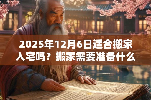 2025年12月6日适合搬家入宅吗？搬家需要准备什么东西？
