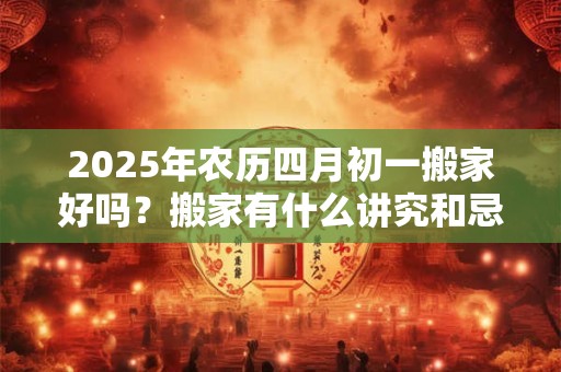 2025年农历四月初一搬家好吗？搬家有什么讲究和忌讳？
