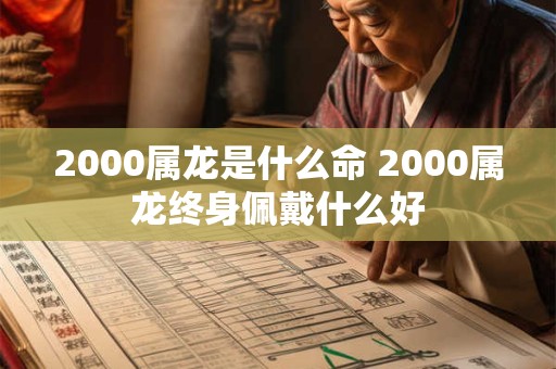 2000属龙是什么命 2000属龙终身佩戴什么好