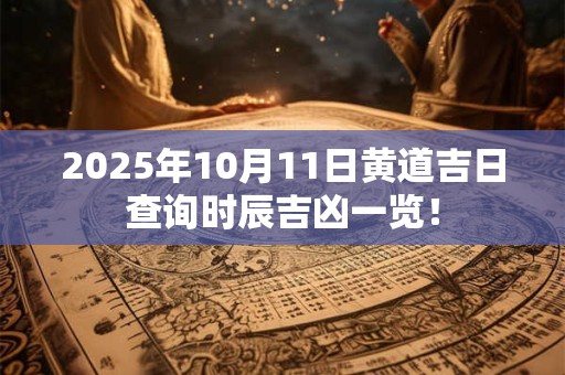 2025年10月11日黄道吉日查询时辰吉凶一览！