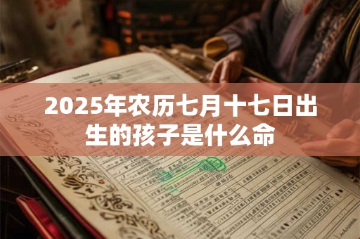 2025年农历七月十七日出生的孩子是什么命