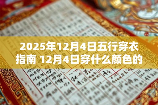 2025年12月4日五行穿衣指南 12月4日穿什么颜色的衣服