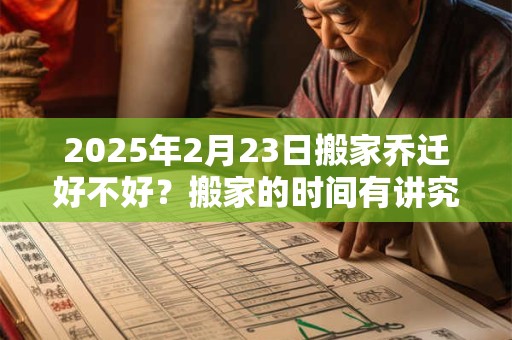 2025年2月23日搬家乔迁好不好？搬家的时间有讲究吗？