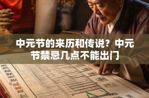 中元节的来历和传说？中元节禁忌几点不能出门