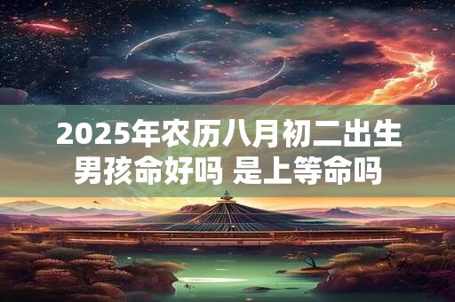 2025年农历八月初二出生男孩命好吗 是上等命吗 2025年农历八月初二出生男孩命好吗 是上等命吗