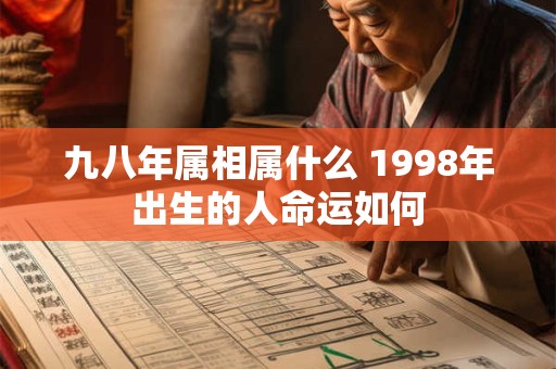 九八年属相属什么 1998年出生的人命运如何