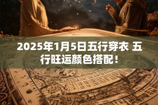 2025年1月5日五行穿衣 五行旺运颜色搭配！