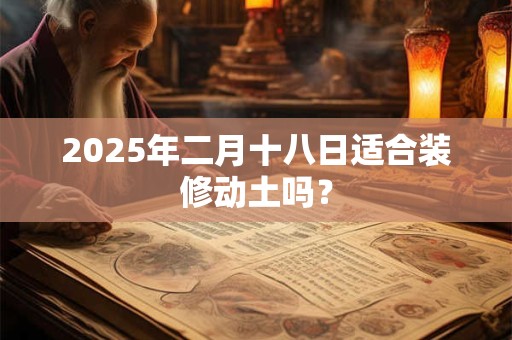 详细阅读:2025年二月十八日适合装修动土吗? 2025年二月十八日适合装修动土吗?