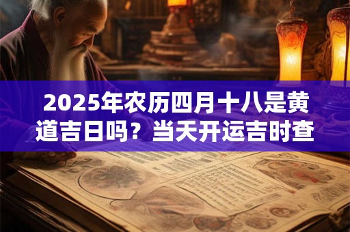 2025年农历四月十八是黄道吉日吗？当天开运吉时查询