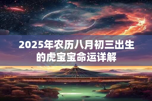 2025年农历八月初三出生的虎宝宝命运详解