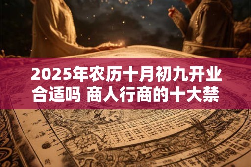 2025年农历十月初九开业合适吗 商人行商的十大禁忌