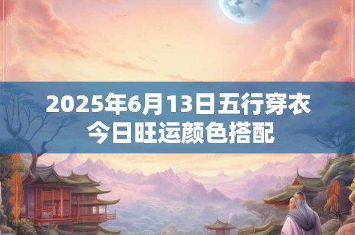 2025年6月13日五行穿衣 今日旺运颜色搭配