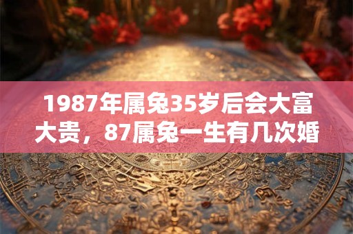 1987年属兔35岁后会大富大贵，87属兔一生有几次婚姻？