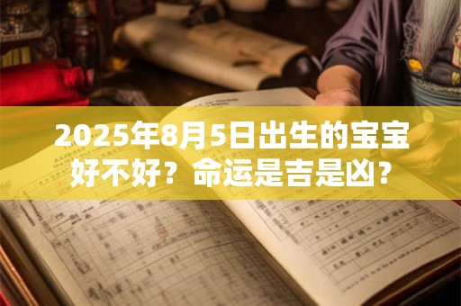 2025年8月5日出生的宝宝好不好？命运是吉是凶？