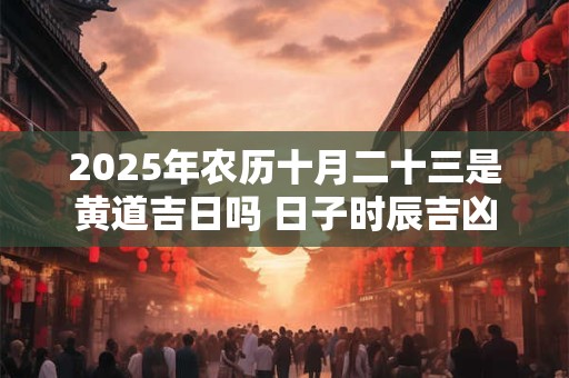 2025年农历十月二十三是黄道吉日吗 日子时辰吉凶