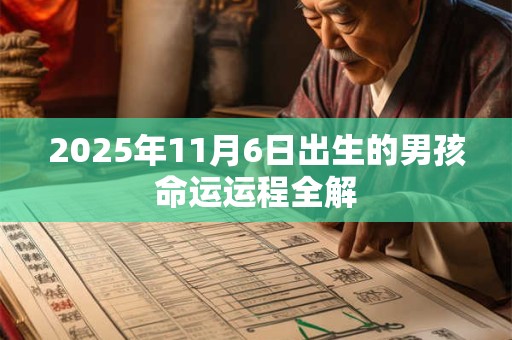 2025年11月6日出生的男孩命运运程全解