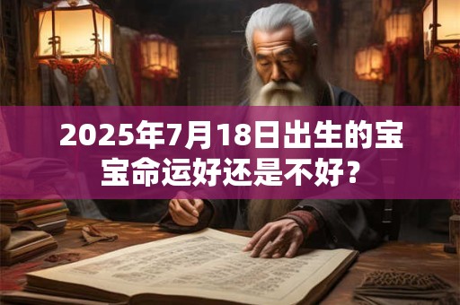 2025年7月18日出生的宝宝命运好还是不好？
