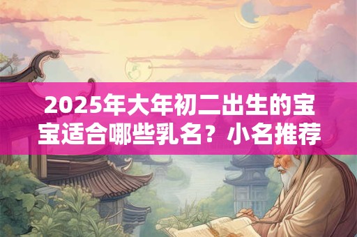 2025年大年初二出生的宝宝适合哪些乳名？小名推荐