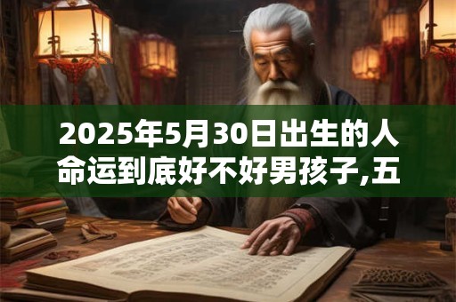2025年5月30日出生的人命运到底好不好男孩子,五行运势详解