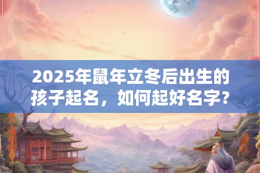 2025年鼠年立冬后出生的孩子起名，如何起好名字？