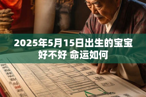 2025年5月15日出生的宝宝好不好 命运如何