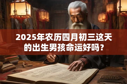 2025年农历四月初三这天的出生男孩命运好吗？