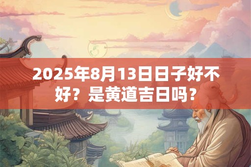 2025年8月13日日子好不好？是黄道吉日吗？