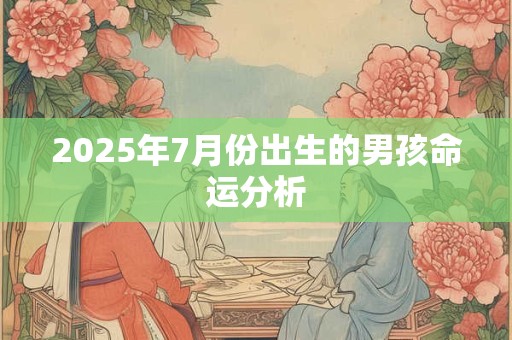 2025年7月份出生的男孩命运分析