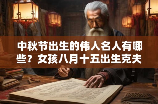 中秋节出生的伟人名人有哪些？女孩八月十五出生克夫吗