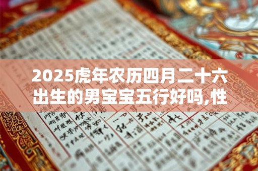 2025虎年农历四月二十六出生的男宝宝五行好吗,性格怎么样？