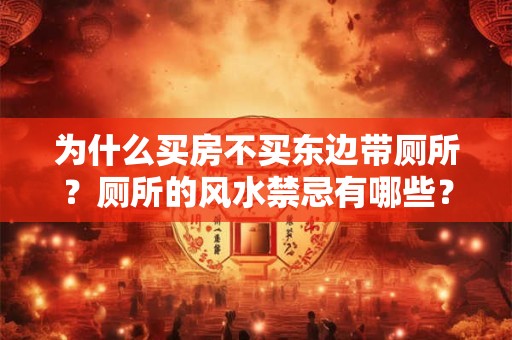 为什么买房不买东边带厕所？厕所的风水禁忌有哪些？