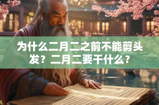 为什么二月二之前不能剪头发？二月二要干什么？