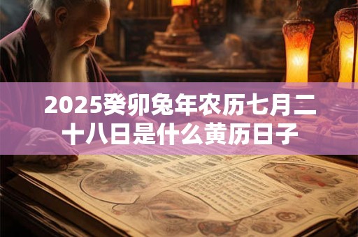 2025癸卯兔年农历七月二十八日是什么黄历日子