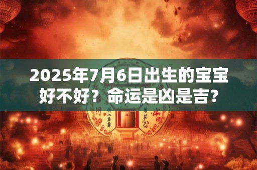 2025年7月6日出生的宝宝好不好？命运是凶是吉？