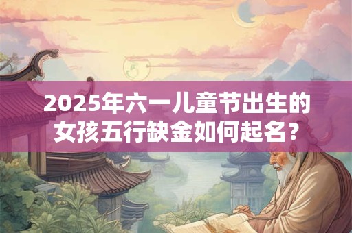 2025年六一儿童节出生的女孩五行缺金如何起名？