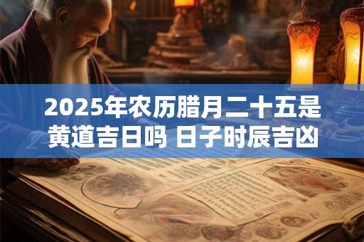 2025年农历腊月二十五是黄道吉日吗 日子时辰吉凶