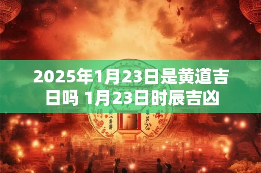 2025年1月23日是黄道吉日吗 1月23日时辰吉凶
