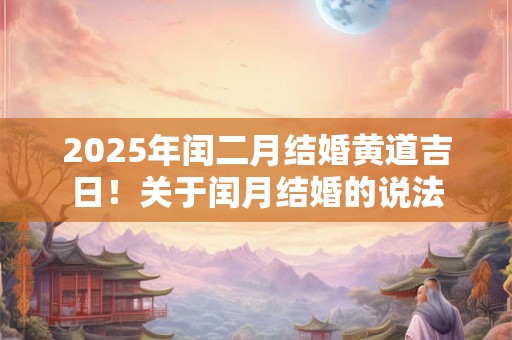 2025年闰二月结婚黄道吉日！关于闰月结婚的说法