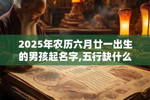 2025年农历六月廿一出生的男孩起名字,五行缺什么